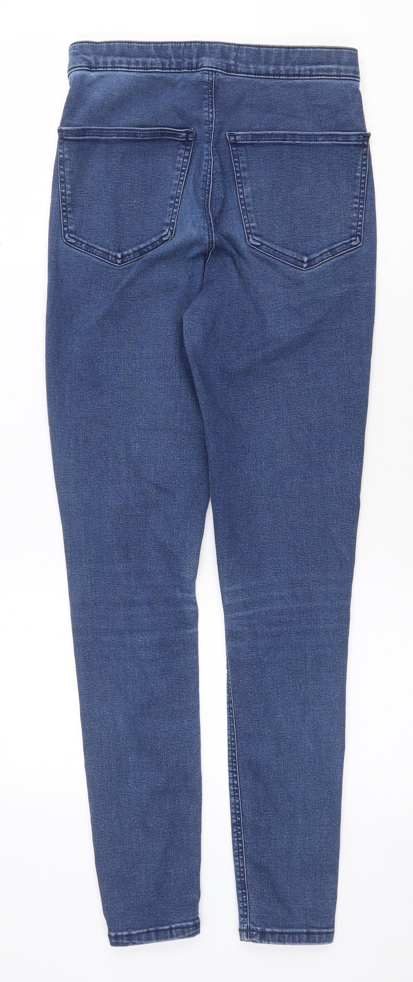 Topshop Womens Blue Cotton Jegging Jeans Size 28 in Regular Zip