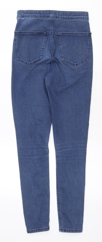 Topshop Womens Blue Cotton Jegging Jeans Size 28 in Regular Zip