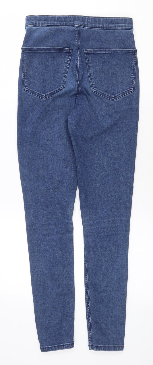 Topshop Womens Blue Cotton Jegging Jeans Size 28 in Regular Zip