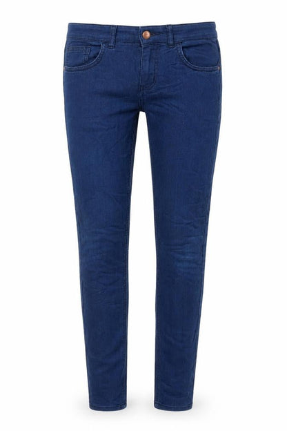 Topshop Womens Blue Cotton Skinny Jeans Size 30 in Regular Zip