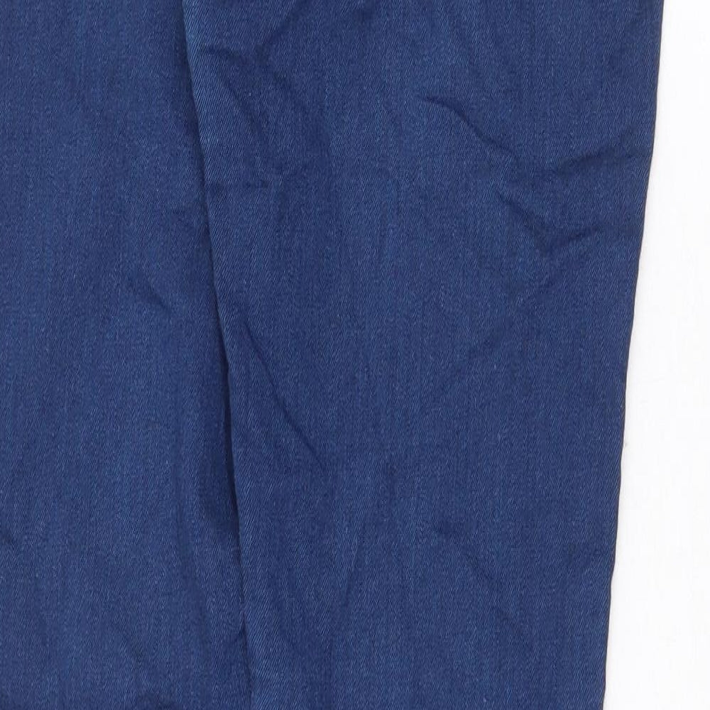 Topshop Womens Blue Cotton Skinny Jeans Size 30 in Regular Zip