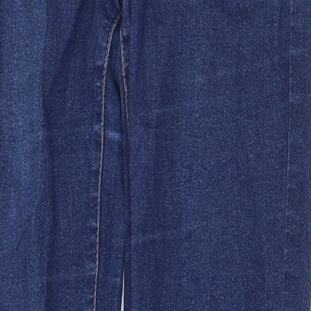 Denim & Co. Womens Blue Cotton Skinny Jeans Size 6 Regular Zip