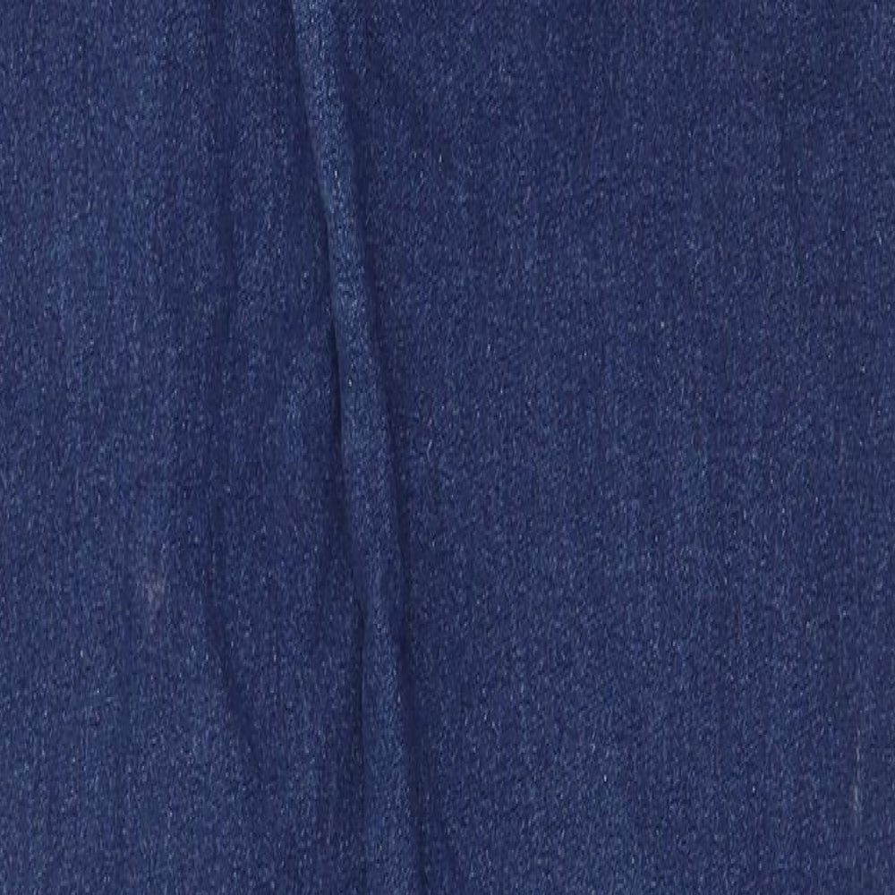 Denim & Co. Womens Blue Cotton Skinny Jeans Size 6 Regular Zip