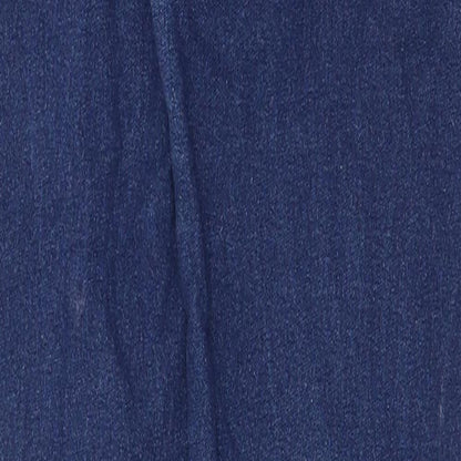 Denim & Co. Womens Blue Cotton Skinny Jeans Size 6 Regular Zip