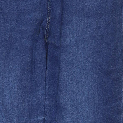 Denim & Co. Womens Blue Cotton Skinny Jeans Size 12 Regular Zip