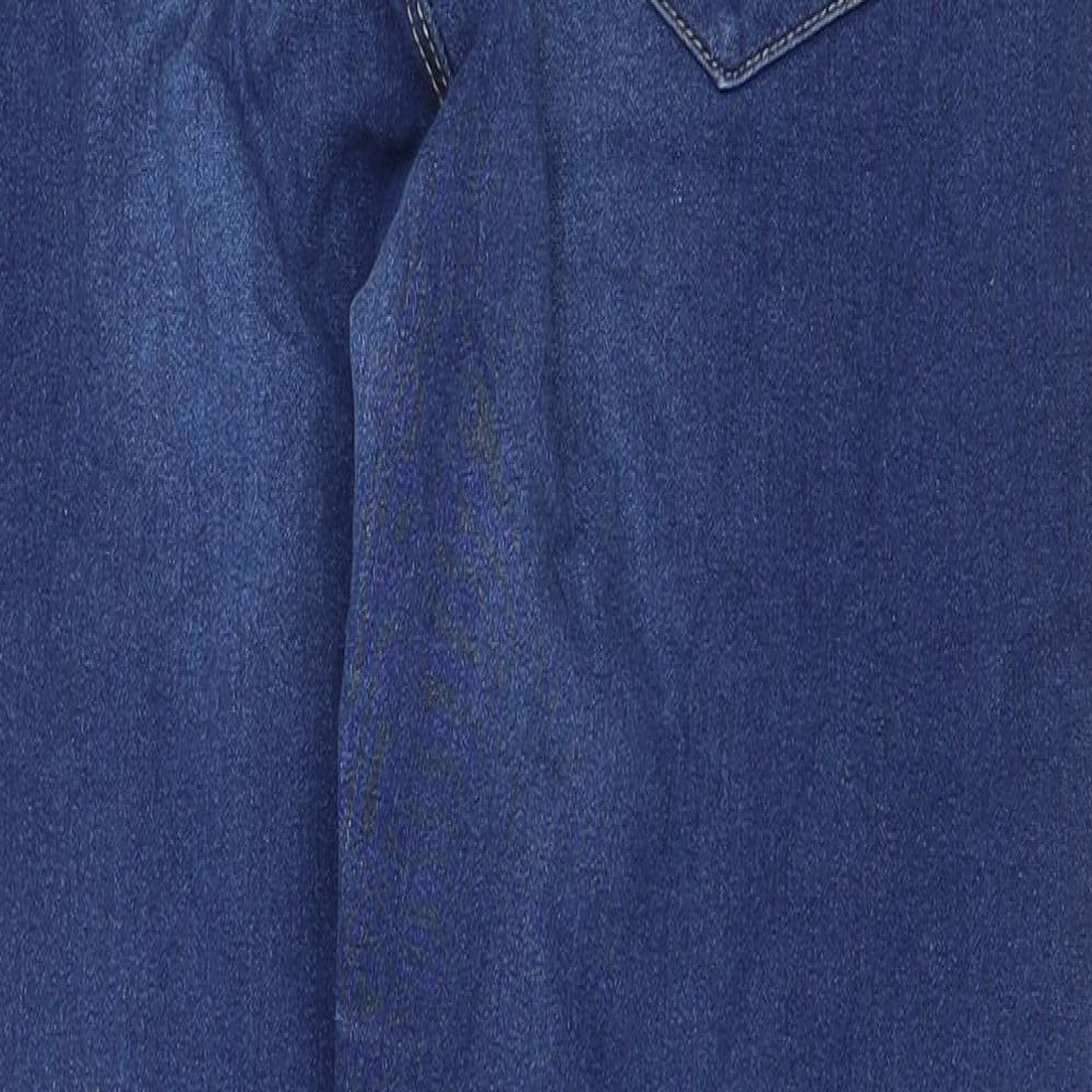 Denim & Co. Womens Blue Cotton Skinny Jeans Size 12 Regular Zip