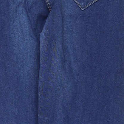 Denim & Co. Womens Blue Cotton Skinny Jeans Size 12 Regular Zip
