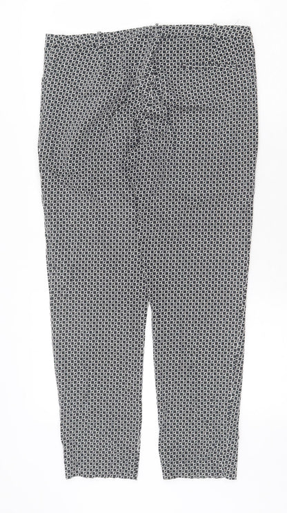 Womens UK Size 12 Oasis Regular Fit Cropped Black Trousers