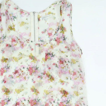 Glamourous Womens Multicoloured Floral Polyester Basic Blouse Size 8 Round Neck
