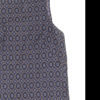New Look Womens Multicoloured Geometric Polyester A-Line Size 14 Round Neck