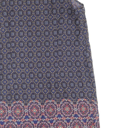New Look Womens Multicoloured Geometric Polyester A-Line Size 14 Round Neck