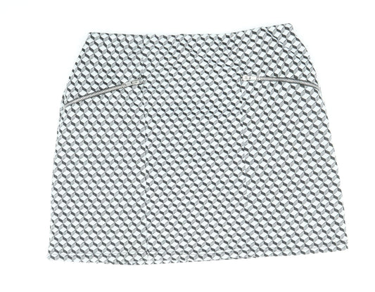 Atmosphere Womens Black Geometric Polyester Mini Skirt Size 10