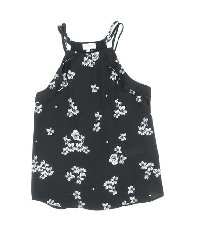 Womens UK Size 10 Apricot Black Camisole Tank
