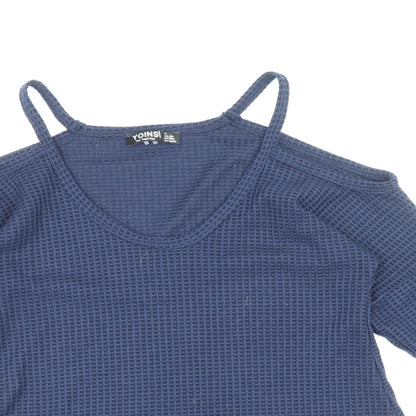 Womens UK Size S Yoins Blue Basic Tank