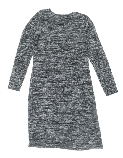 Gap Womens Grey Polyester Jumper Dress Size S Round Neck Pullover