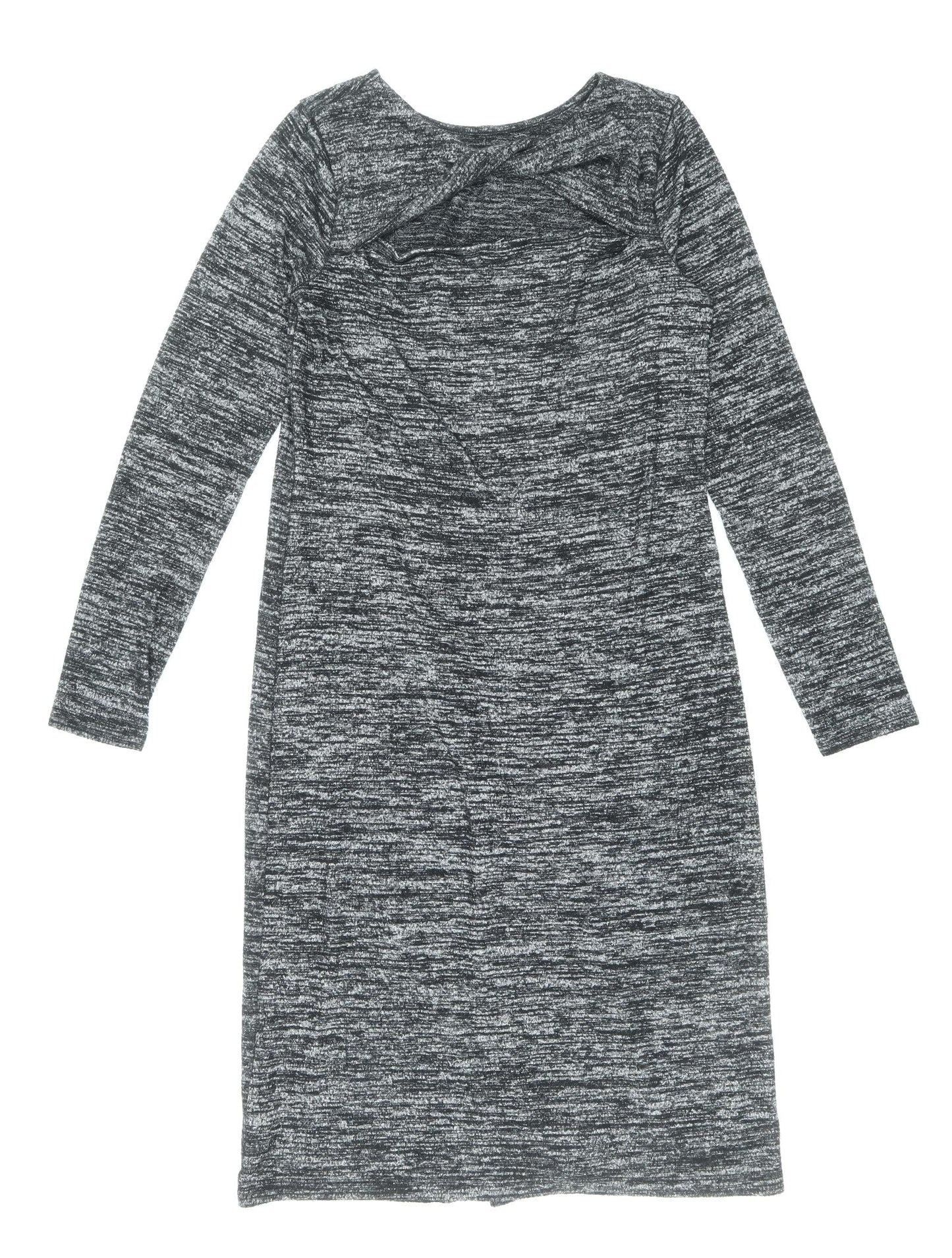 Gap Womens Grey Polyester Jumper Dress Size S Round Neck Pullover