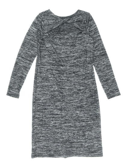 Gap Womens Grey Polyester Jumper Dress Size S Round Neck Pullover