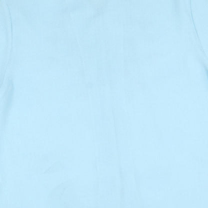 Adam Collection Womens Blue Polyester Basic Button-Up Size 18 Collared
