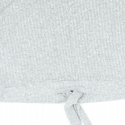 F&F Womens Grey Round Neck Viscose Pullover Jumper Size 10