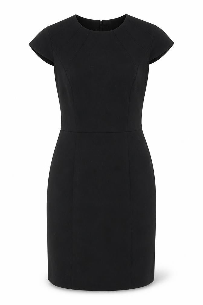 H&M Womens Black Polyester A-Line Size 8 Round Neck Zip