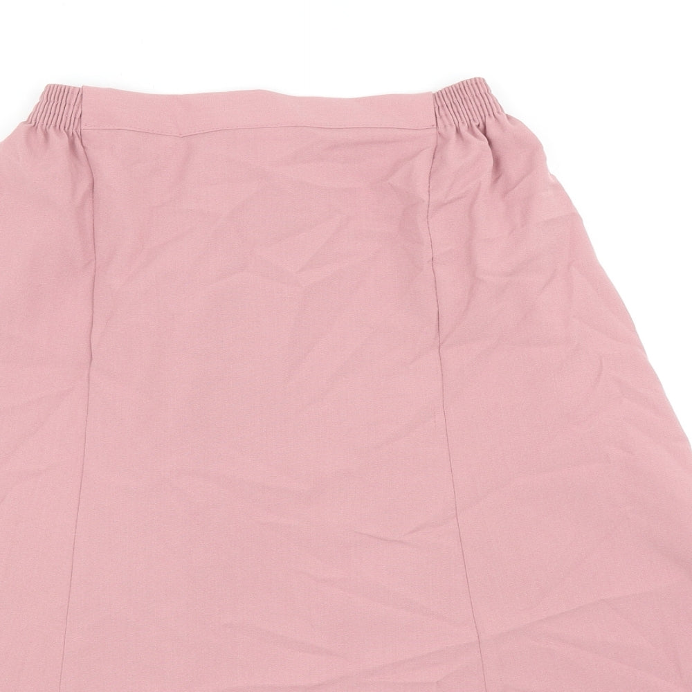 Emma Collection Womens Pink Polyester Swing Skirt Size M - Size M-L