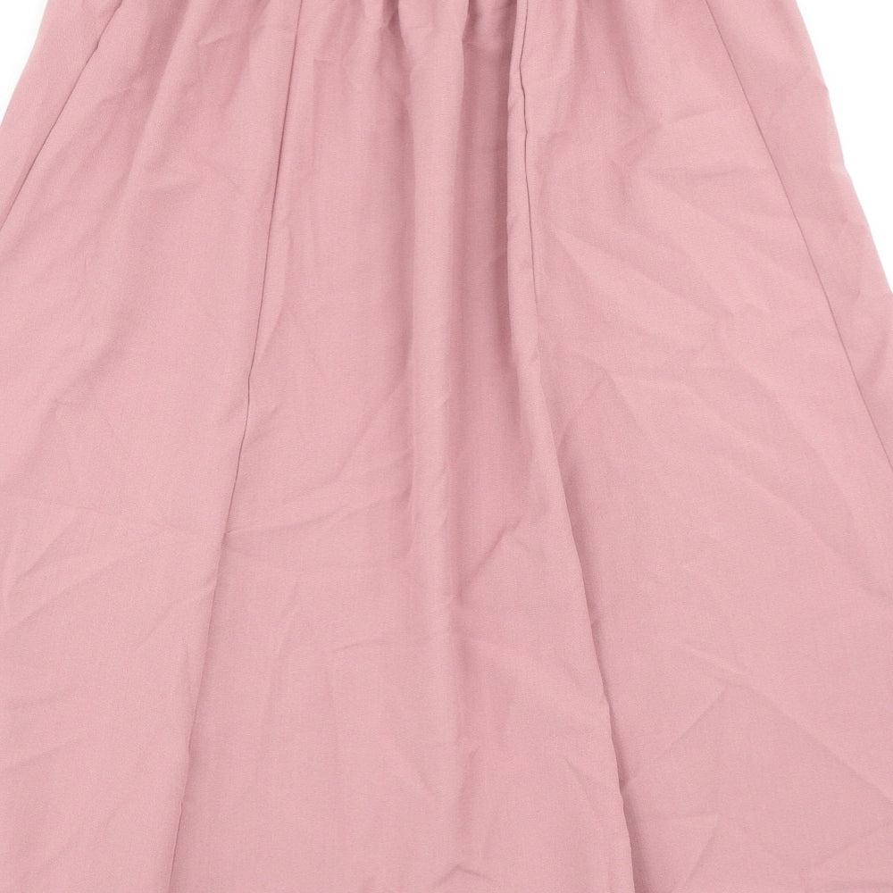 Emma Collection Womens Pink Polyester Swing Skirt Size M - Size M-L
