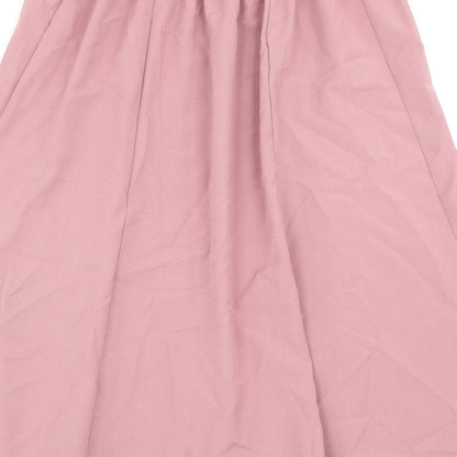 Emma Collection Womens Pink Polyester Swing Skirt Size M - Size M-L