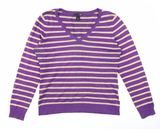 Womens UK Size L H&M Purple Pullover Jumper