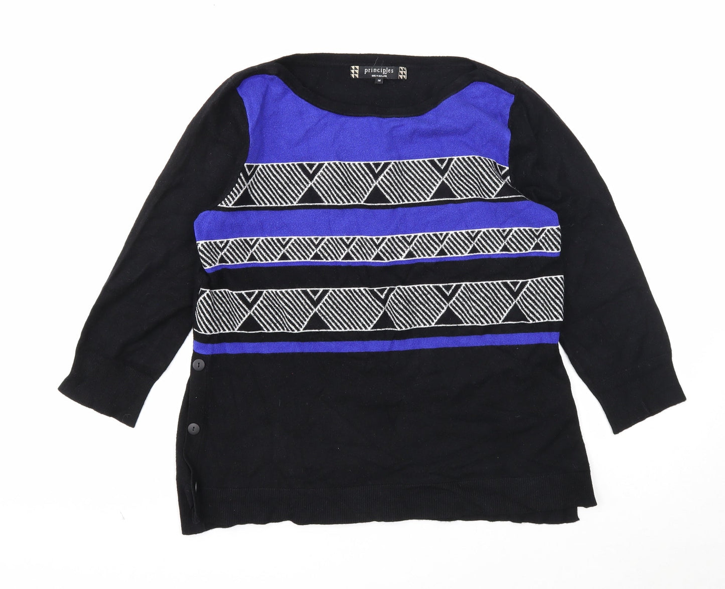 Womens UK Size 14 Principles Black Pullover Jumper