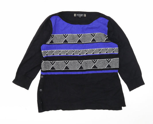 Womens UK Size 14 Principles Black Pullover Jumper