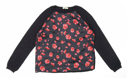 Womens UK Size 12 Papaya Black Pullover Jumper