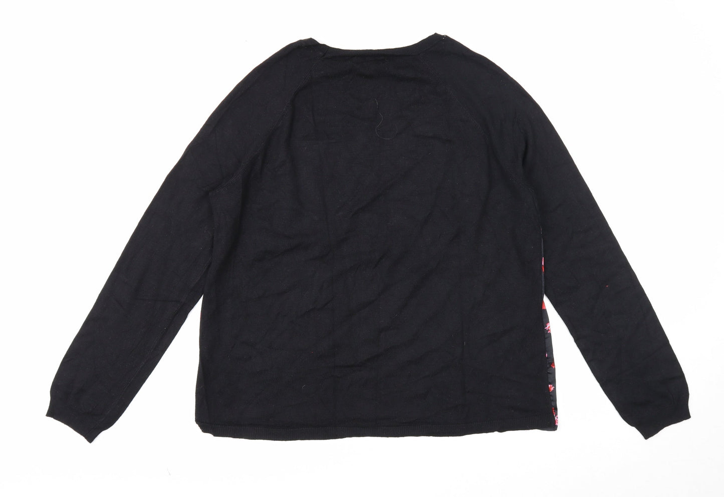 Womens UK Size 12 Papaya Black Pullover Jumper