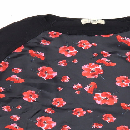 Womens UK Size 12 Papaya Black Pullover Jumper