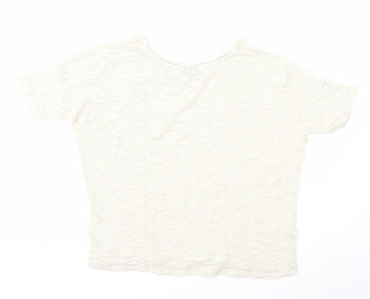 VILA Womens Beige Round Neck Acrylic Pullover Jumper Size M