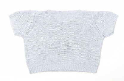 F&F Womens Blue Round Neck Acrylic Pullover Jumper Size 18