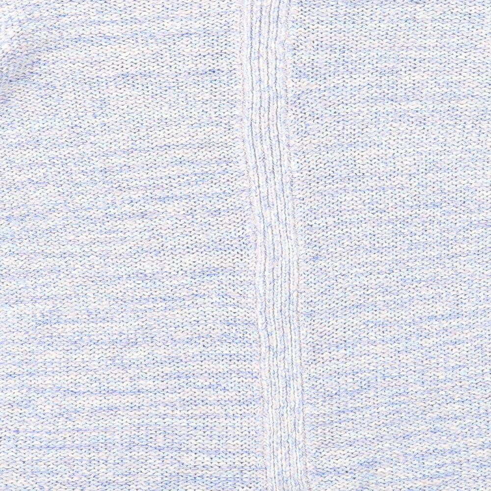 Love Knitwear Womens Blue Boat Neck Polyester Pullover Jumper Size 22