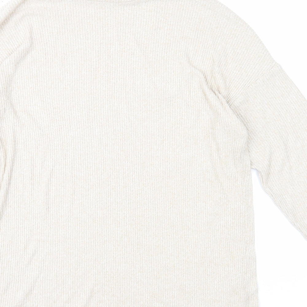 Womens UK Size S H&M Beige Pullover Jumper