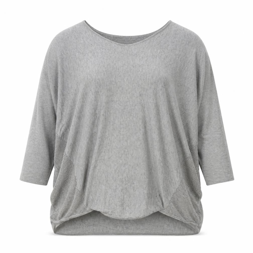 Womens UK Size M Papaya Grey Basic T-Shirt