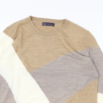 Womens UK Size 12 Marks and Spencer Brown Pullover Jumper