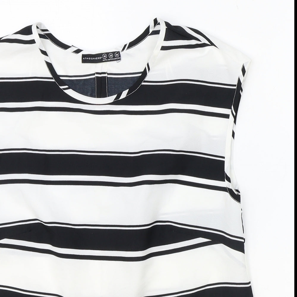 Womens UK Size 10 Atmosphere Black Basic Blouse