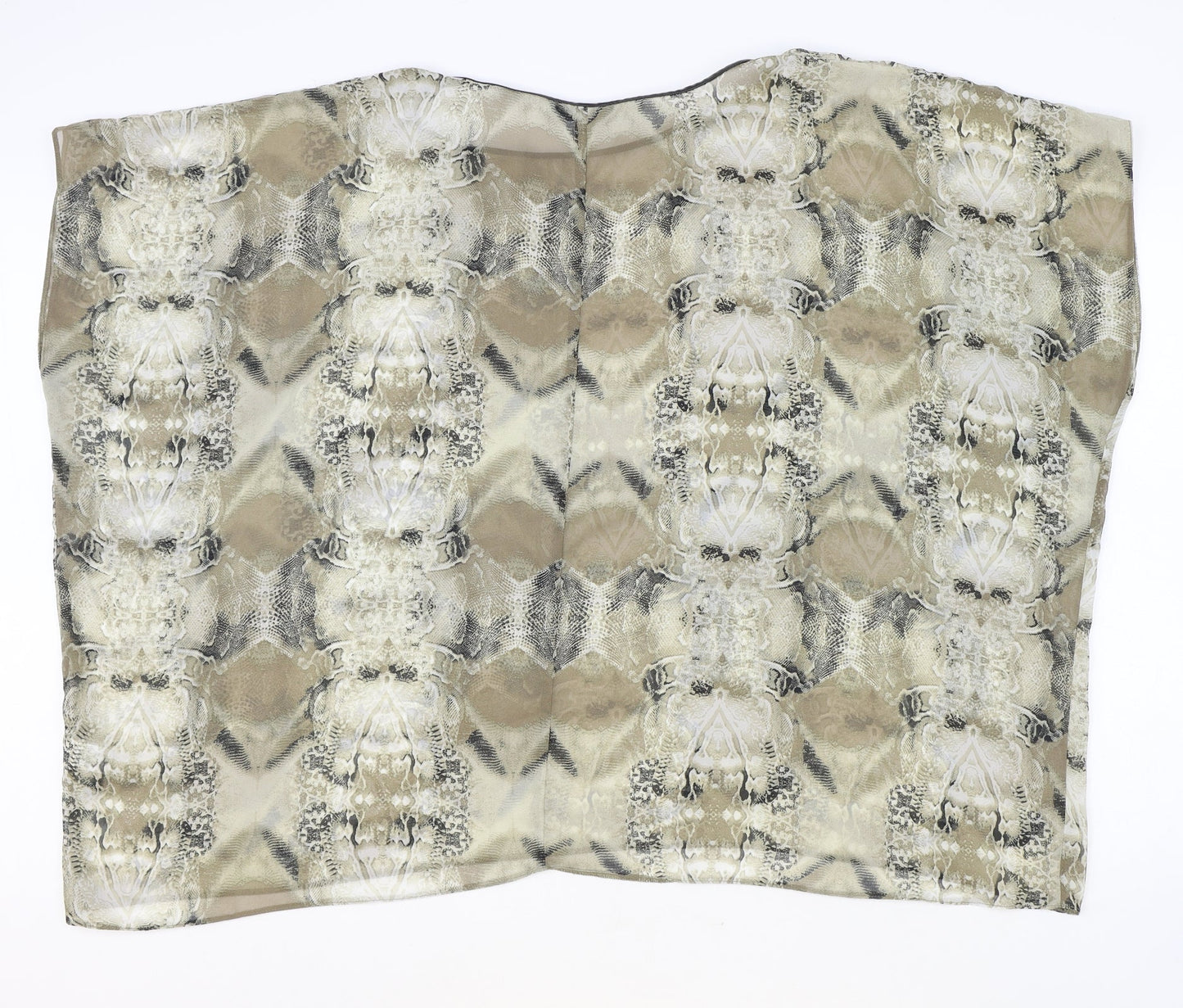 George Womens Beige Animal Print Polyester Basic Blouse Size 18 Round Neck - Snake Print