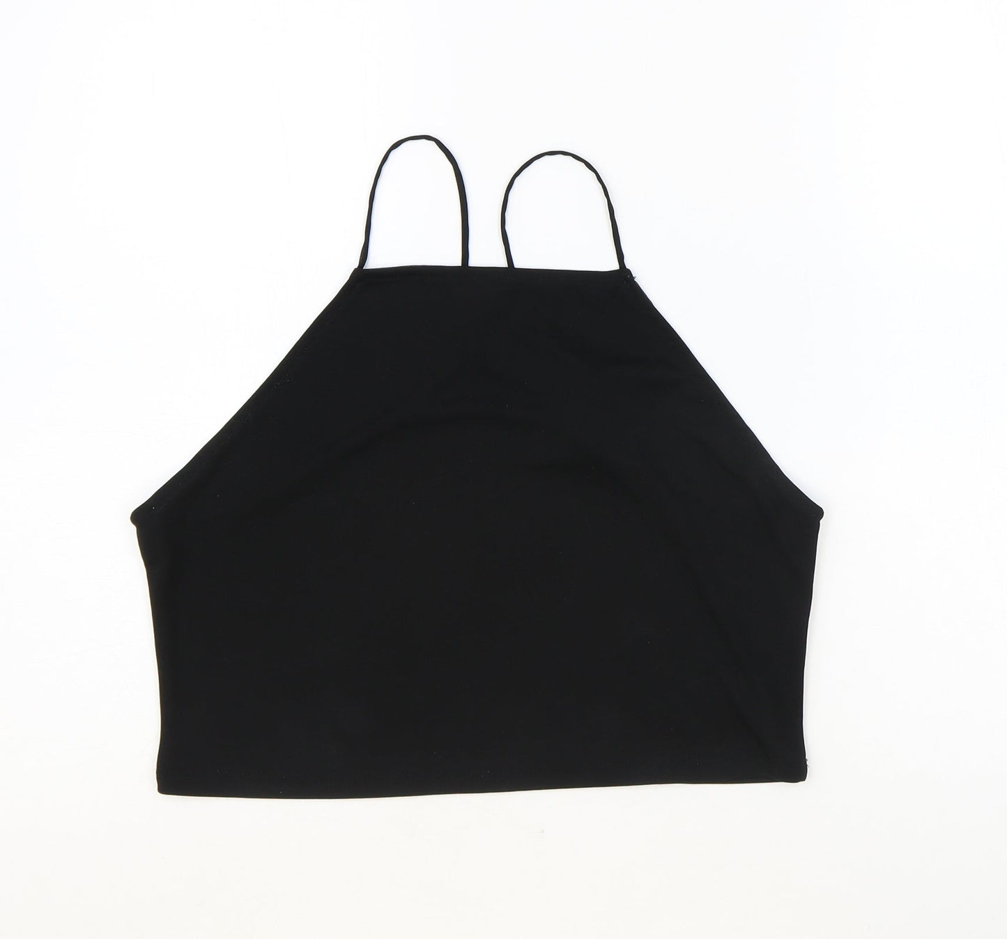 Womens UK Size M Divided by H&M Black Cropped Tank