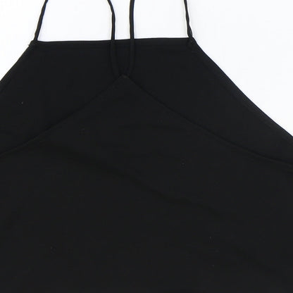 Womens UK Size M Divided by H&M Black Cropped Tank