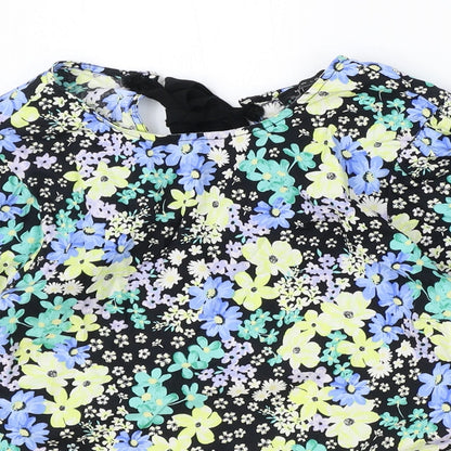 Womens UK Size 10 New Look Black Basic Blouse