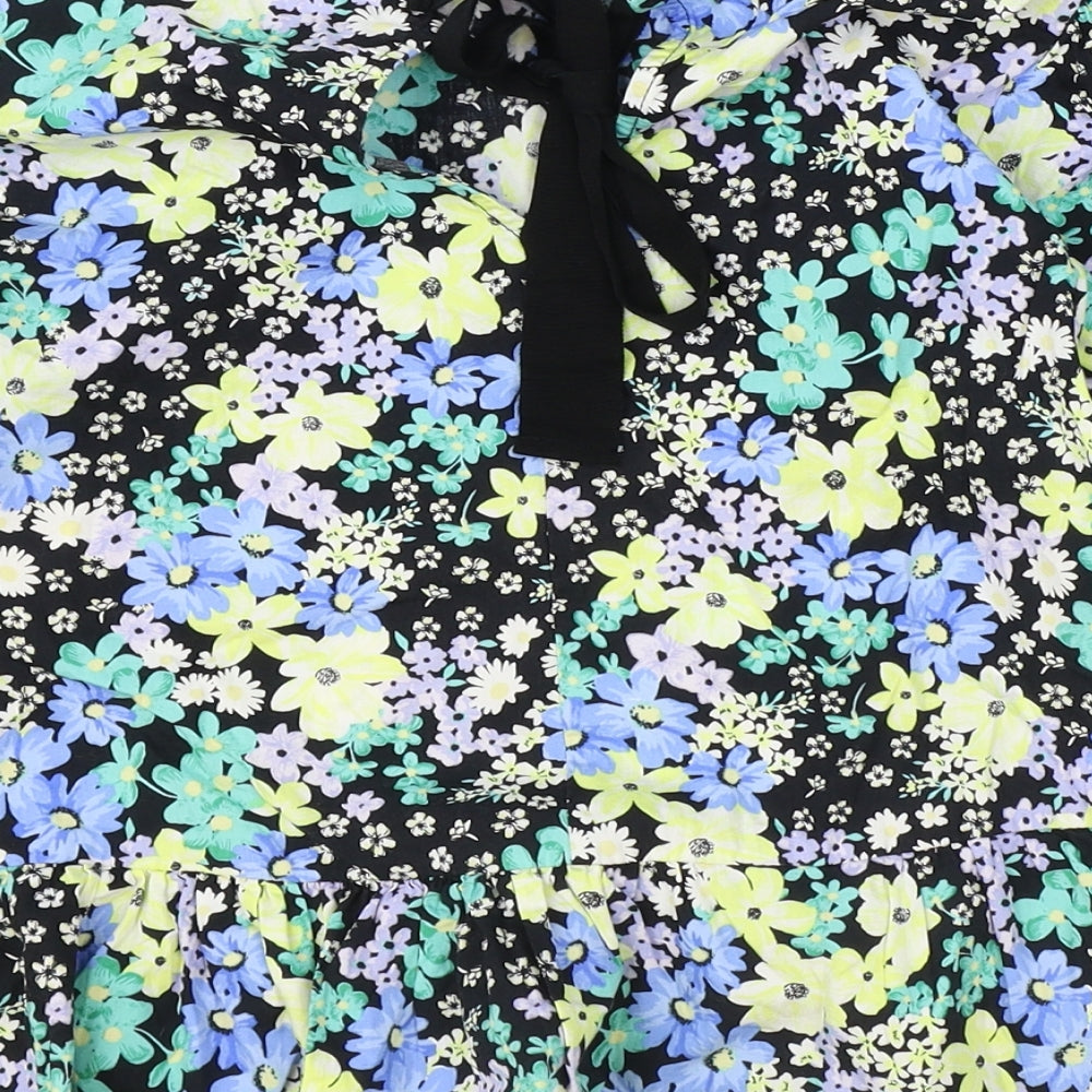 Womens UK Size 10 New Look Black Basic Blouse