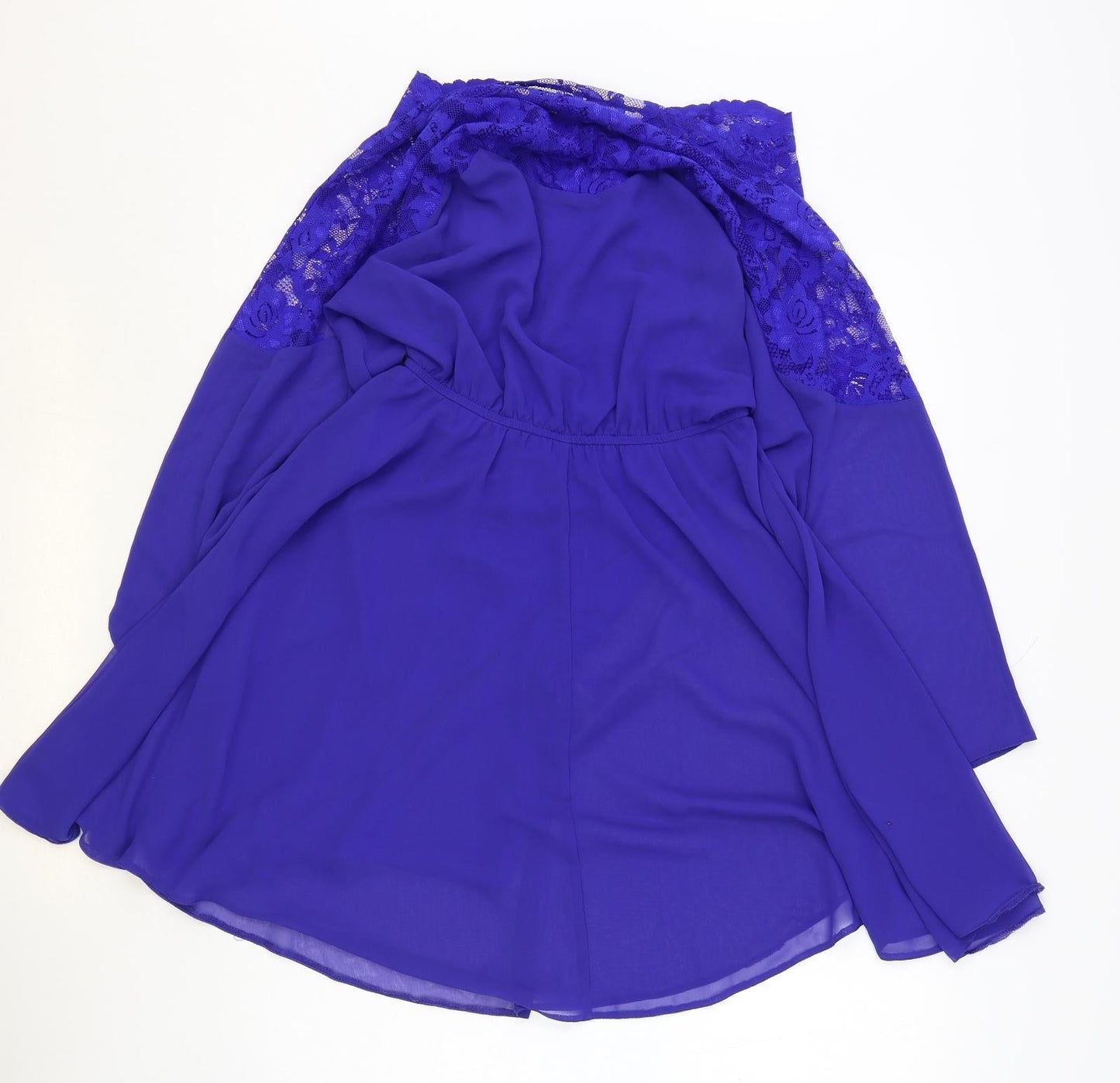 ASOS Womens Blue Polyester Skater Dress Size 6 Round Neck Pullover