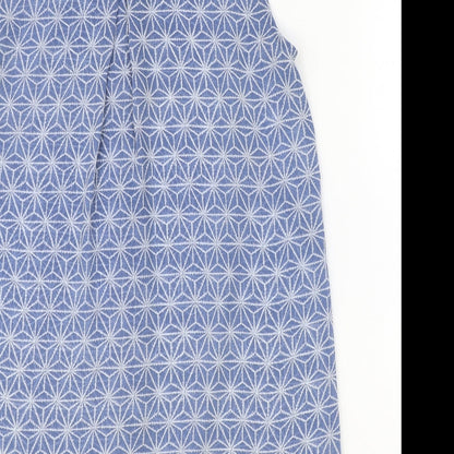 Womens UK Size 6 H&M Blue Basic Button-Up