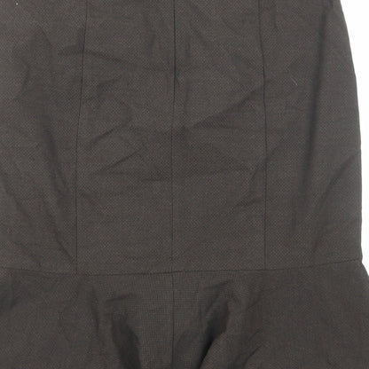 NEXT Womens Brown Polyester Trumpet Skirt Size 8 Zip