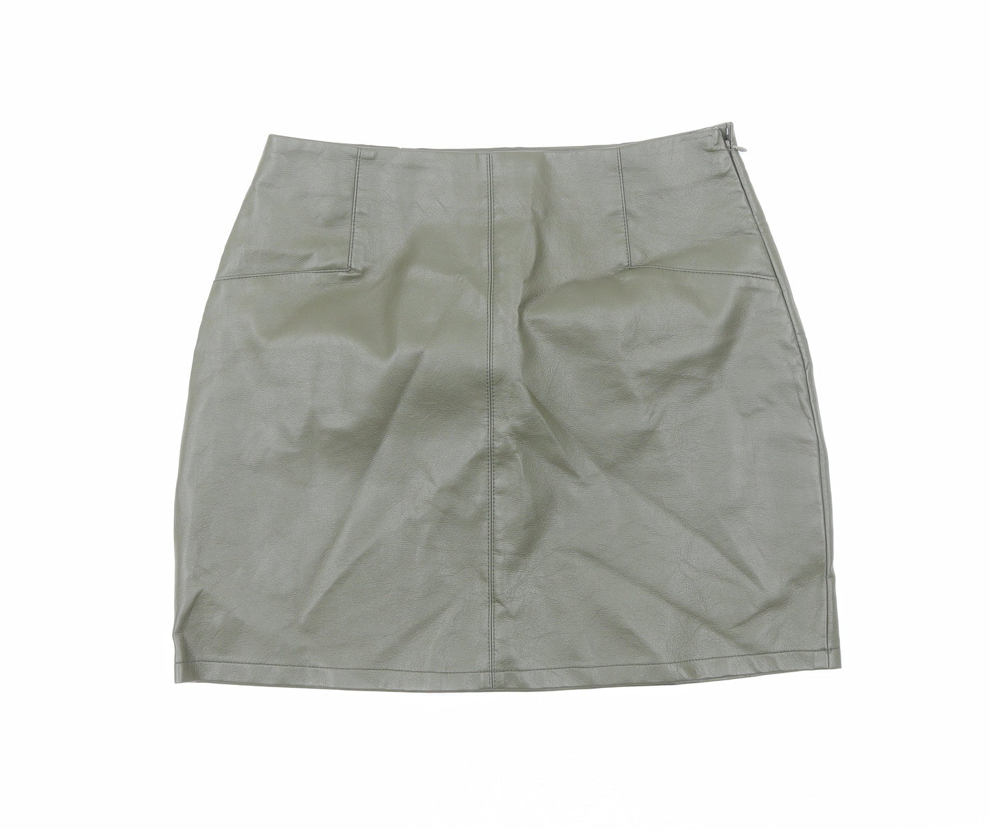 Primark Womens Green Polyester Mini Skirt Size 10 Zip