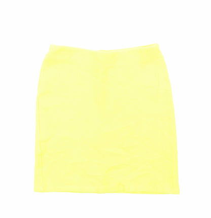 New Look Womens Yellow Cotton Straight & Pencil Skirt Size 8